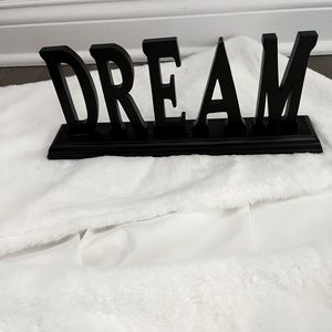 DREAM. Wood word black